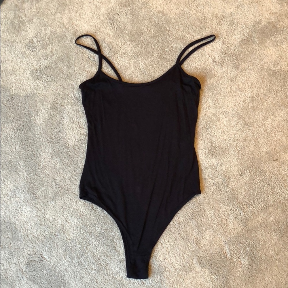 Navy blue body suit